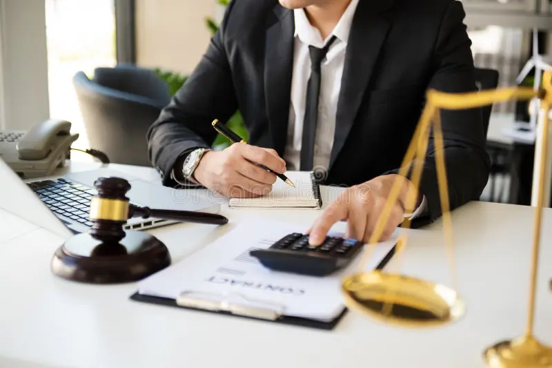 justice law concept businessman lawyer accountant working accounts using smart phone laptop digital tablet 266001109